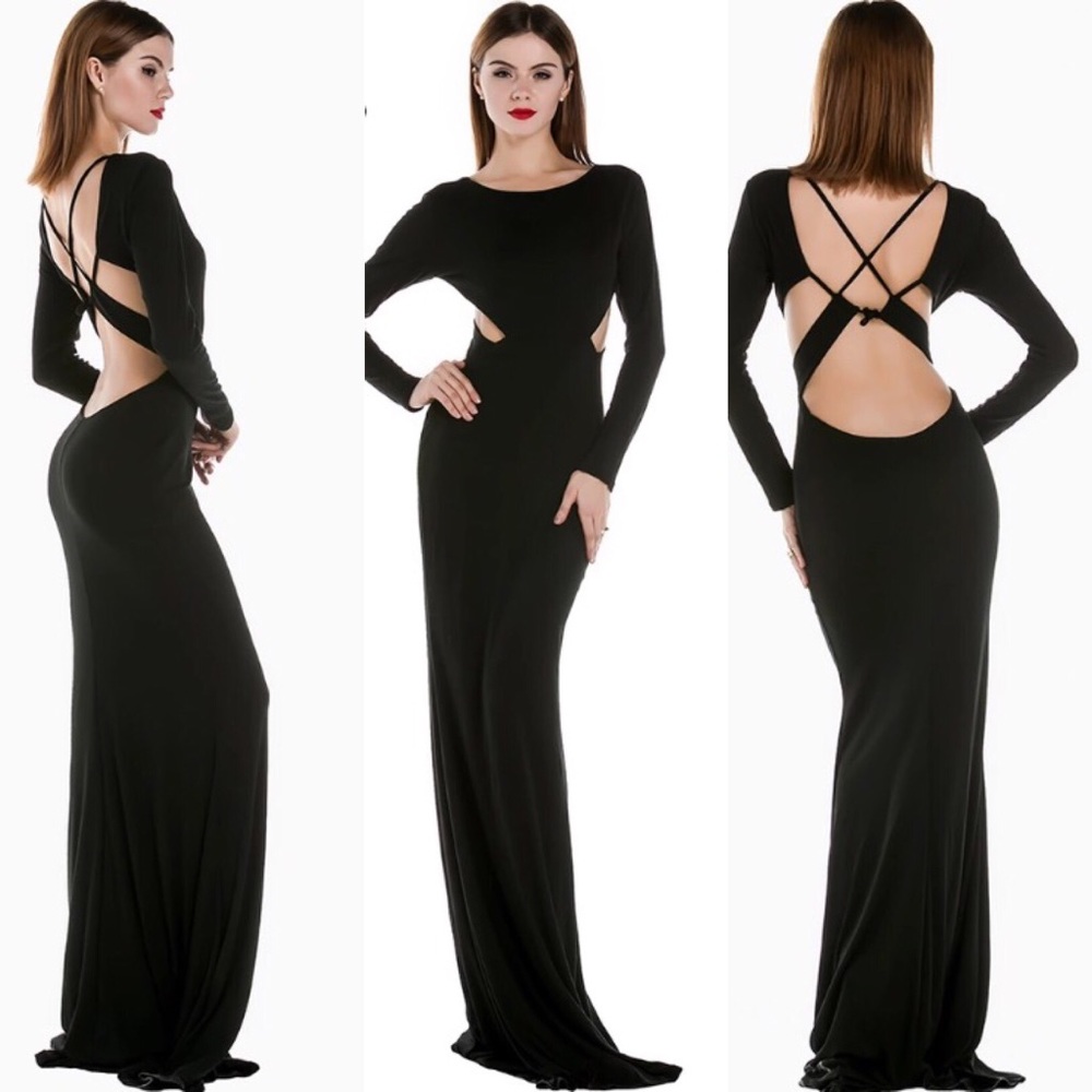 Black maxi dress